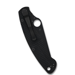 Couteaux pliants noirs avec lame à bord brut revêtue de noir, manche ergonomique texturé, trou d'ouverture pour le pouce et pochette métallique - Product Image 4