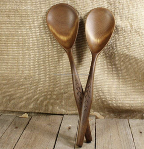 Ensemble d'ustensiles de cuisine en bois de teck naturel, écologique, taille personnalisable, design élégant, cuillères et spatules pour la cuisine, les fêtes à domicile - Product Image 6