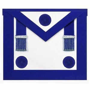 Tablier de Maître Maçon Bleu Royal et Rosettes, Régalia Maçonnique, Ceinture Réglable, Fabricant de Régalia Maçonniques Cérémonielles - Product Image 4
