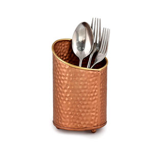 Porte-couverts de luxe en métal doré pour comptoir de cuisine, table à manger, accessoire de décoration intérieure, support de rangement pour cuillères, fourchettes et couteaux - Product Image 2