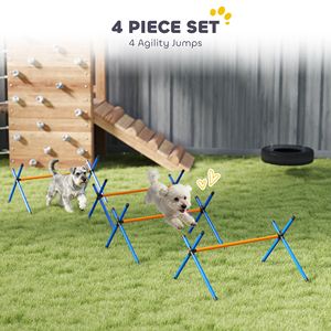 Set di 4 Attrezzature Regolabili in Altezza per Agility Canina, Barre per Salti da Giardino e Borsa per il Trasporto per l'Addestramento degli Animali Domestici - Product Image 4