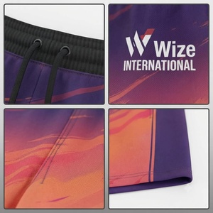 Shorts de basketball sportifs pour hommes WIZE INTERNATIONAL, impression par sublimation, séchage rapide, cordon de serrage, taille mi-haute - Product Image 5