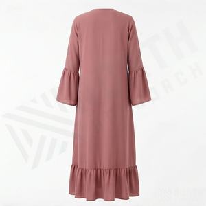 ชุดอาบายะห์ทรงผีเสื้อ สีพื้น ปรับแต่งสีได้ เรียบง่าย สุภาพ ชุดคลุมยาวแบบอิสลาม ชุดมุสลิมแบบเรียบ - Product Image 2