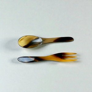Ensemble de fourchettes à dessert modernes en corne, faites à la main, de qualité supérieure |   Vaisselle écologique polie à la main pour la maison, l'hôtel et le restaurant - Product Image 6