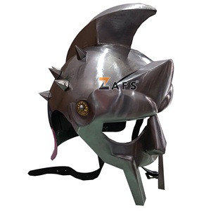 Roman <b>Gladiator</b> Helmet Mild Steel Full Face Armor Warrior Helmet Cosplay Reenactmet Faire <b>Costume</b> Historical Display - Product Image 5