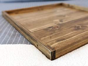 Bandeja otomana grande estilo rústico, bandeja de madera, bandeja para desayuno, bandeja de cocina, bandeja para servir, bandeja de madera, decoración para bodas, bandeja personalizada - Product Image 4