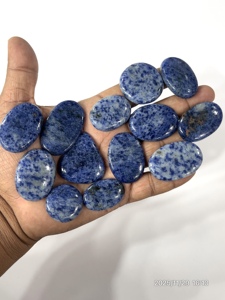 Apatite bleue néon naturelle, cabochon, pierre précieuse en vrac, formes variées, 20-30 mm, prête à être expédiée, livraison rapide - Product Image 2
