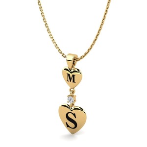 Pendentif initial avec breloque diamant en alliage de moissanite argent 925, unisexe, cadeau romantique, bijoux - Product Image 3