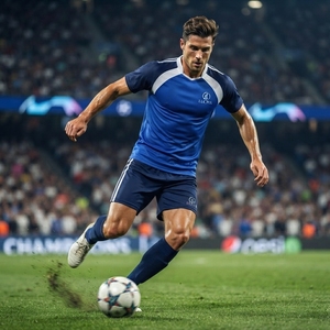 Ensemble d'uniformes de football personnalisés bleus et marine pour hommes – Maillot et short de sport professionnels - Product Image 5