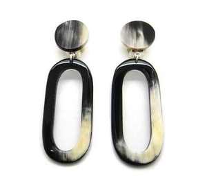 Pendientes de cuerno natural con baño de oro, joyería fina de nueva moda, para bodas, fiestas y regalos, de la India, AL MALIK CRAFT - Product Image 6