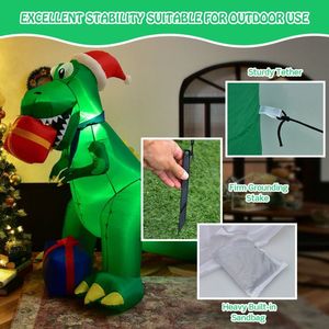 Dinosaurio Inflable Navideño de 6 Pies para Decoración de Jardín Interior y Exterior - Product Image 4