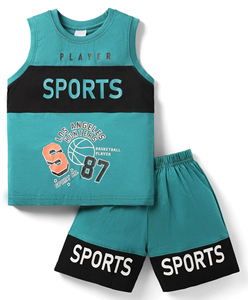 Ensemble débardeur et short de basketball pour garçons, tenue de sport sans manches pour l'été, maillots en coton respirant imprimés sur mesure pour enfants - Product Image 3