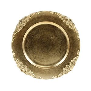 Assiette de présentation en métal de luxe durable, base décorative élégante pour mariage, événement, fête, banquet et restaurant - Product Image 1