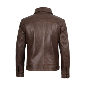 Outdoor Wholesale New Style <b>Distressed</b> <b>Top</b> Quality Winter Jacket Material Wholesale Price Causal Leather Jackets for Men - Product Image 3