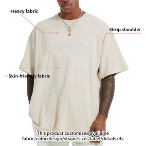 Camiseta de Manga Corta para Hombre, Cuello Redondo, 100% Algodón Ecológico, 300g, Secado Rápido, Corte Ajustado, con Logotipo Personalizado de Fábrica, Alta Calidad OEM - Product Image 2