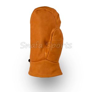 Gants de ski d'hiver pour hommes et femmes, mitaines en cuir du Pakistan, sans poignets, pour sports de plein air - Product Image 2