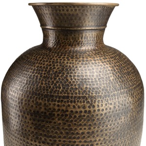 Vase de sol en bronze artisanal, design rustique, hauteur 78 cm, Ø55 cm - Product Image 2