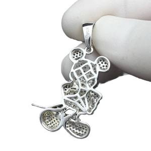 Pendentif tendance Mickey Mouse en moissanite, sans chaîne, en argent sterling 925, style hip-hop, serti de diamants - Product Image 3
