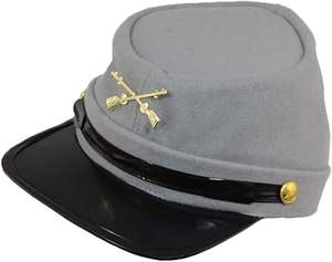 El producto es un sombrero Kepi de lana para hombre de la marca Jacobson Hat Company, modelo Civil W, en color gris. - Product Image 1