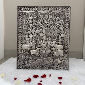 Grande sculpture fine Radha Krishna, peinture d'art sacré pour jardin - Product Image 3