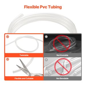 Tubo in Vinile Trasparente 1/2'' ID X 5/8'' OD, 10 Piedi, Alta Resistenza, Flessibile, Tagliabile, Spessore Parete 1/16, Tubo in PVC per Acquari e Accessori - Product Image 4
