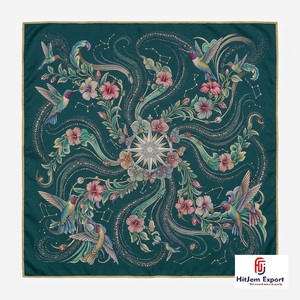 Custom Printed Womens Square <b>Scarf</b> Soft Lightweight Fabric Fashion Head <b>Scarf</b> OEM ODM Manufacturer Ireland Custom Fabric Product - Product Image 5