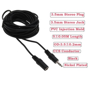 OEM nóng bán niken mạ AUX cáp <span class=keywords><strong>jack</strong></span> 3.5mm âm thanh mở rộng cáp nam nữ Tương thích với máy tính bảng. - Product Image 2