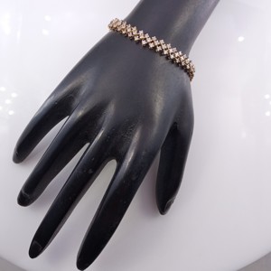 3.67 Ct Round Natural White Diamond Tennis Cluster <b>Bracelet</b> 925 Sterling <b>Silver</b> Yellow Plated Women's Fashionable - Product Image 2