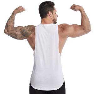 Proveedor Directo de Fábrica, Camiseta sin Mangas de Alta Calidad, Transpirable, para Gimnasio, Talla Grande para Hombre, Informal, de Color Sólido, Tejido de Punto - Product Image 3