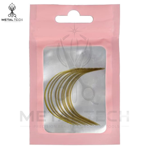 Meilleur ensemble de 4 aiguilles professionnelles plaquées or en forme de C pour tissage de cheveux et fabrication de perruques - Product Image 6