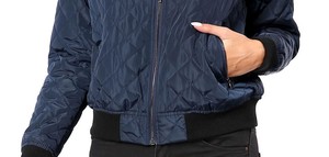 <b>Women</b> Bomber <b>Jacket</b> Wholesale <b>Lightweight</b> Nylon Zip Up Ribbed Cuff Casual Outerwear Relaxed Fit Fashion <b>Jacket</b> Daily - Product Image 2