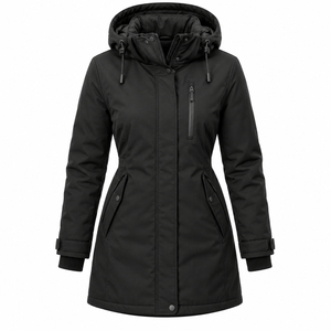 New 2026 <b>Womens</b> Quilted Outerwear Coat <b>for</b> Cold Days Hooded Warm Coat with Cotton Filling Casual Plus Size Sports Jacket - Product Image 1