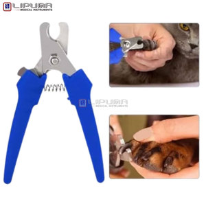 Coupe-ongles pour chat en acier inoxydable avec poignée bleue, outil de toilettage manuel pour animaux de compagnie, pour une coupe sûre des griffes du chat, conforme à la norme de sécurité MOL - Product Image 6