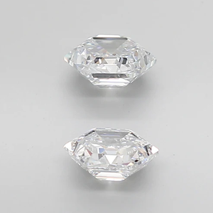 1.50 CTW Hexagon <b>Step</b>-Cut Lab Grown Diamond Pair(0.70+0.70) | VVS E-F | IGI Certified - Product Image 2