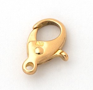 Joyería de oro sólido de 18k de Japón, accesorios y componentes de joyería Au750, cierre de langosta. - Product Image 2