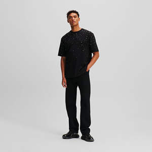 T-shirts à manches courtes pour hommes en soie/coton imprimé léopard vintage, anti-boulochage - Design personnalisé de haute qualité - Product Image 4