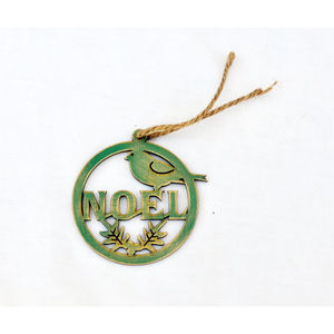 Adorno Rústico de Madera con Forma de Pájaro para Árbol de Navidad, Decoración Navideña Colgante, Letrero de Madera Ecológico - Product Image 1