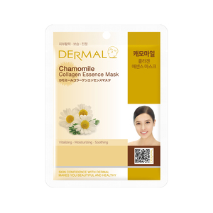 Masque à l'essence de collagène DERMAL à la camomille | Beauté coréenne | Soins de la peau coréens | Cosmétiques coréens | Masque visage sans cruauté animale | Anti-inflammatoire - Product Image 1