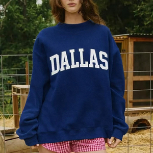 Sweat-shirt à col montant pour femme, coupe oversize, épaules tombantes, tricoté, style décontracté toutes saisons - Product Image 1