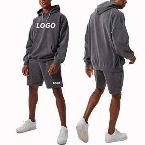 2025 New Windbreaker Nylon Windproof Men Zip up Jackets Short Tracksuit Zipper Hoodies and Shorts 2 Piece Set Fitness - Product Image 1