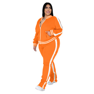 Winter Fall <b>Women's</b> Outfits Patchwork Thick Crop <b>Jacket</b> Long Pants Warm Casual Jogger Two Piece Set Outfits for <b>Women</b> - Product Image 4