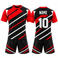 Ensemble de maillots de football personnalisés sublimés, respirant, à séchage rapide, à manches courtes, uniforme de football, tenue d'équipe, tenue de match de club