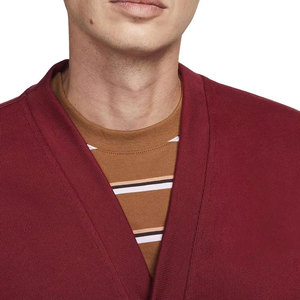 <b>Men's</b> Solid V-Neck <b>Cardigan</b> <b>Long</b> Sleeve Button Front Knitted Sweater Autumn Casual Wear 100% Cotton Anti-Pilling - Product Image 4