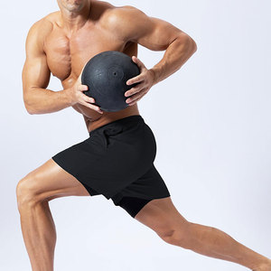 Shorts de sport 2 en 1 extensibles dans quatre sens pour hommes, adaptés à la musculation, à la force athlétique, au soulevé de terre, au crossfit et aux séances d'entraînement. - Product Image 4