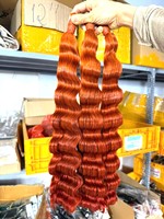 Extensions de cheveux humains vierges Remy en vrac, double trame, sans couture, couleur cuivre, longues de 6 à 32 pouces, toutes couleurs, cheveux du Vietnam