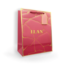 Borsa Regalo ILAN 30x42x12cm Formato L Design con Motivo a Crepe Confezione Regalo - Product Image 2