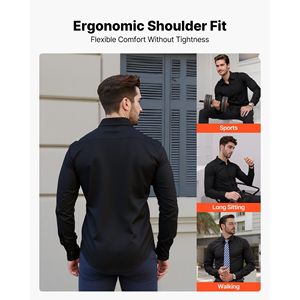Camisa de Vestir Ejecutiva de Alta Calidad para Hombre, Manga Larga, Formal, para Negocios, Tela Suave y Cómoda, Diseño Elegante para Profesionales - Product Image 3
