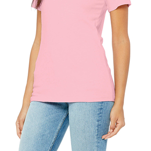 Wholesale Price Custom Logo OEM Services Available Breathable Womens V-Neck T-<b>Shirt</b> Solid Short Sleeve Top Canvas T <b>Shirts</b> - Product Image 6