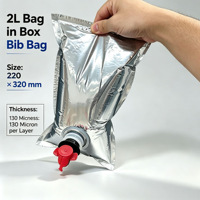Sac Bag-in-Box transparent de 10 L avec bouchon à vis, qualité alimentaire, étanche, emballage flexible BIB personnalisé pour le stockage de liquides en vrac