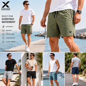 Shorts de loisirs pour hommes X Sports City, tissu premium, broderie solide, conçus pour un usage quotidien, légers, extensibles, imperméables - Product Image 3